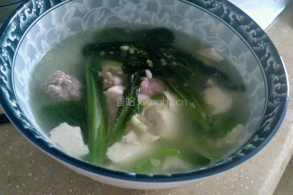 芥菜肉丸豆腐汤