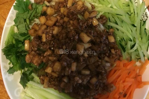 杏鲍姑肉酱面的做法图解3