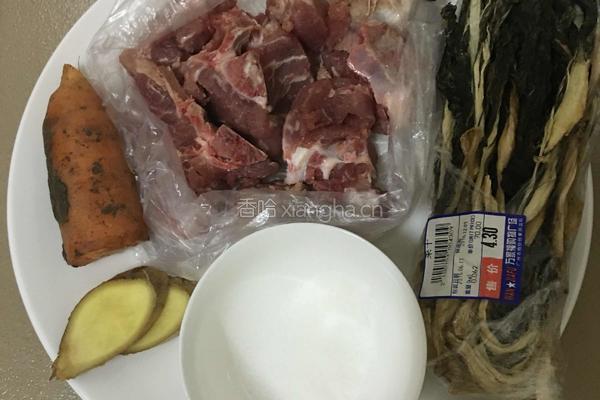 龙骨菜干汤（沙煲法）的做法图解1
