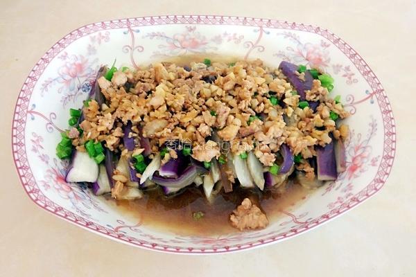 蒜蓉肉末茄子的做法图解5