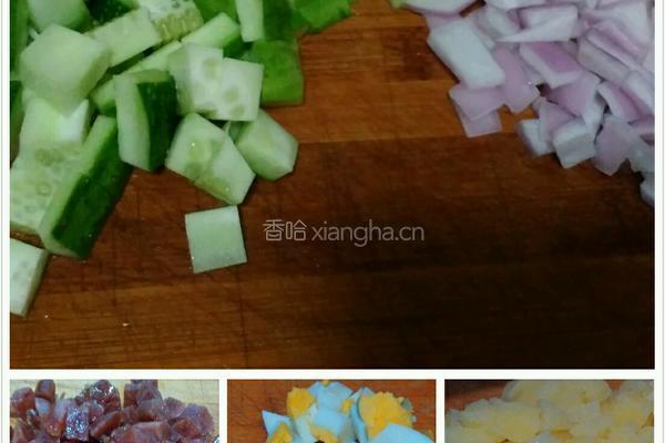 香肠沙拉的做法图解4