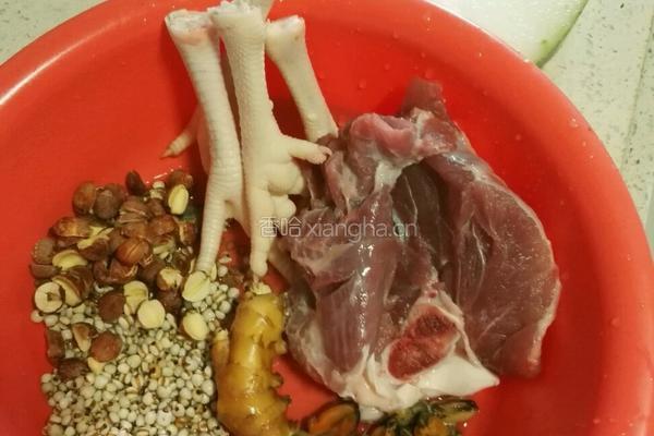薏米莲子猪肉煲冬瓜的做法图解1