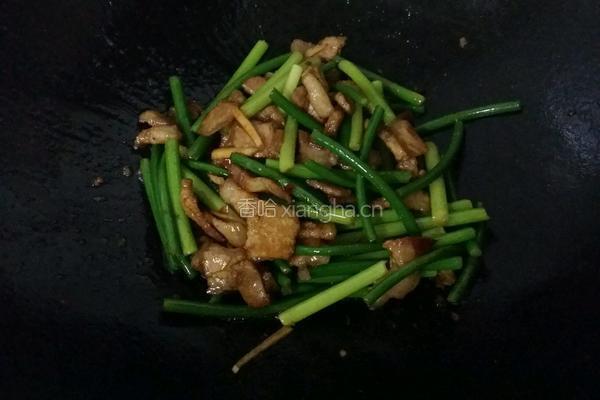 蒜苔炒肉的做法图解4