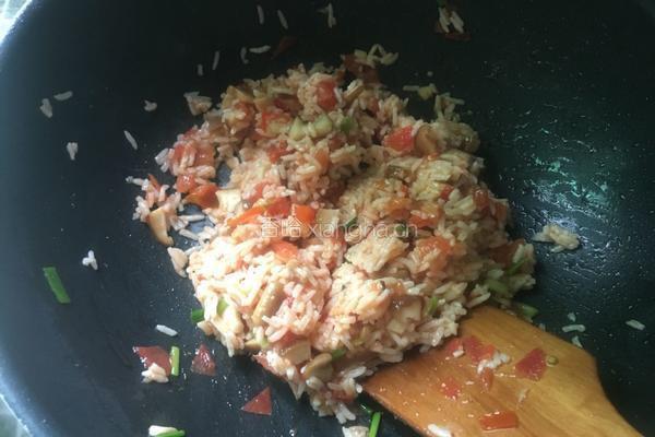 西红柿炒饭的做法图解5