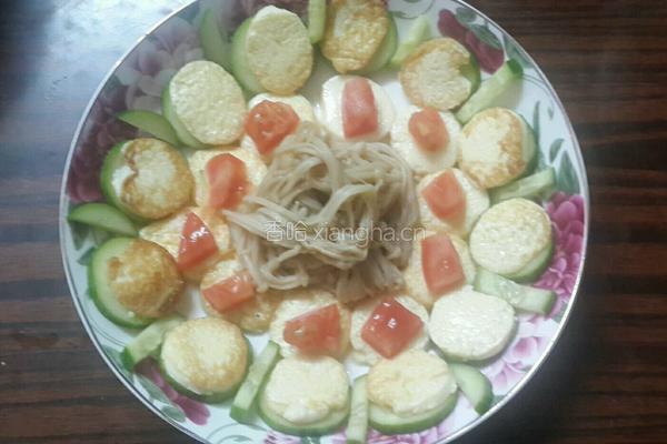 玉子豆腐烩金针菇的做法图解4