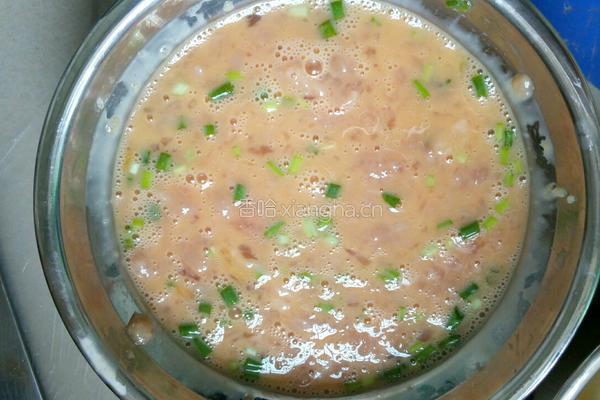 肉碎鸭蛋饼的做法图解4