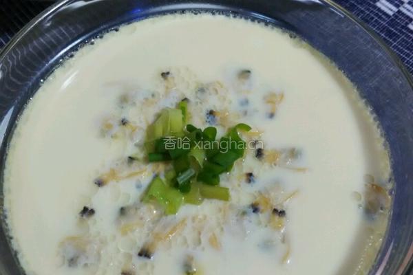 蜆肉蒸水蛋的做法图解5