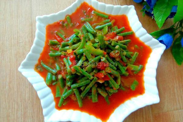 西红柿炒豇豆角的做法图解6