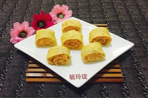 鲜虾蛋卷的做法图解12