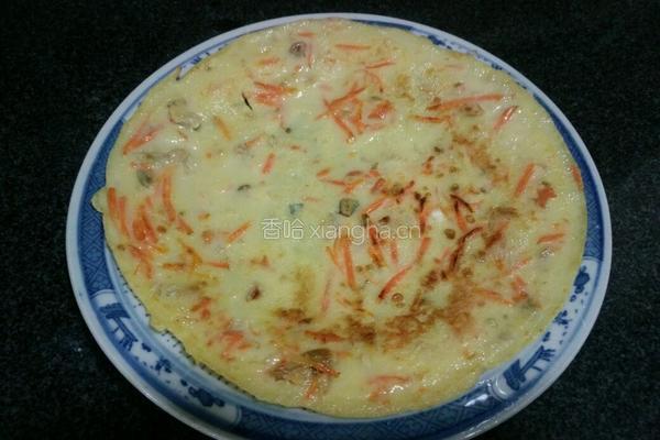 鸡蛋胡萝卜榨菜饼的做法图解13