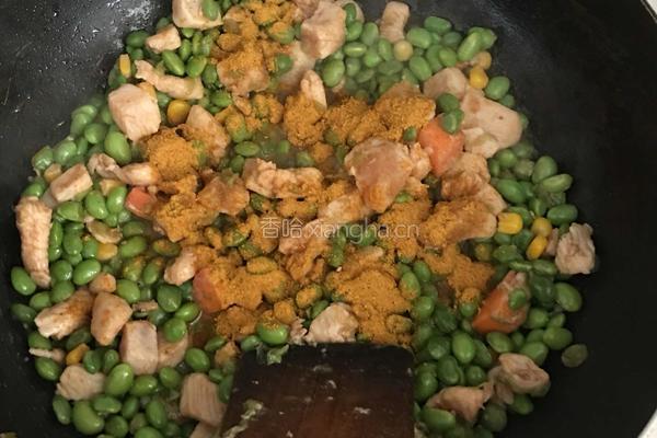 毛豆烧咖喱鸡丁的做法图解3