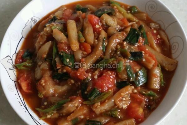 西红柿炒茄子的做法图解5