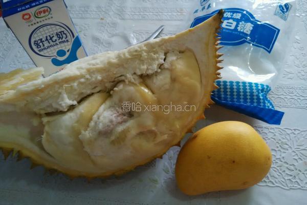 榴莲炖奶的做法图解1