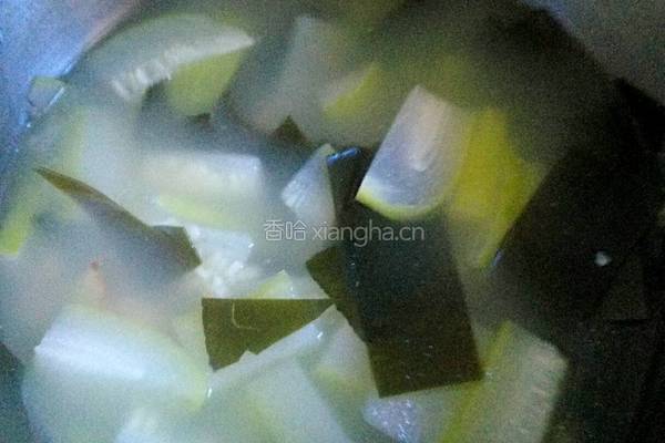 海带毛瓜瘦肉汤的做法图解7