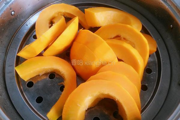 蒸千层南瓜饼的做法图解3