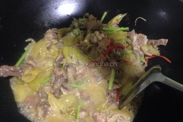 咸菜炒猪肉的做法图解5