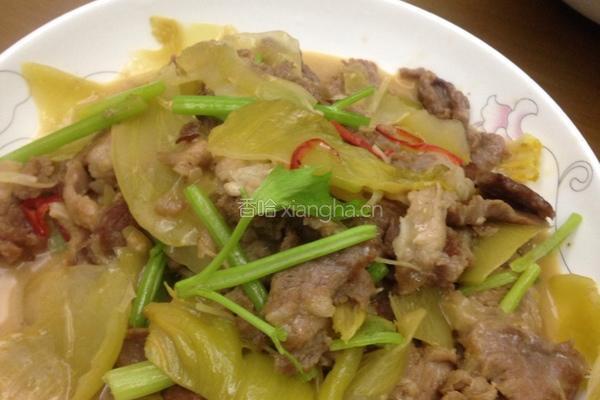 咸菜炒猪肉的做法图解6