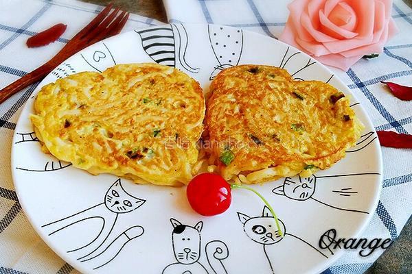 鸡肉面条爱心饼的做法图解7