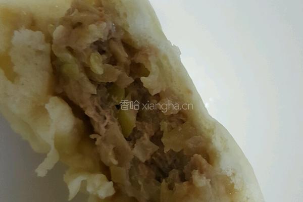 胡瓜肉包子～芹菜肉包子的做法图解5