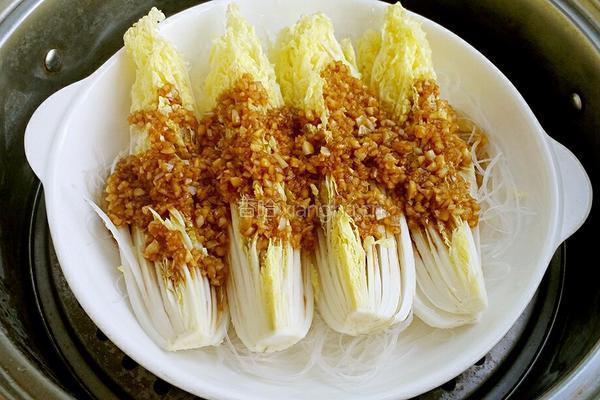 蒜蓉粉丝蒸娃娃菜的做法图解11