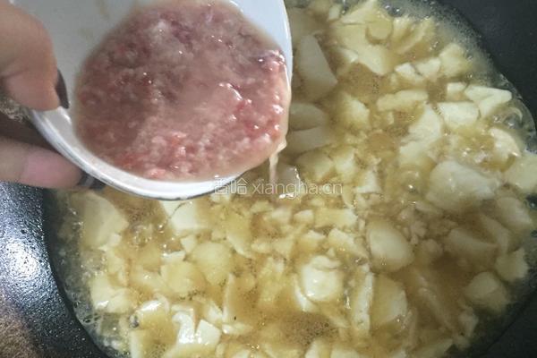 家常肉末水豆腐汤的做法图解6