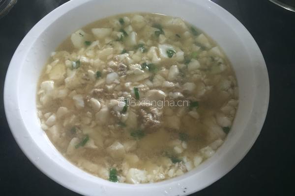 家常肉末水豆腐汤的做法图解8