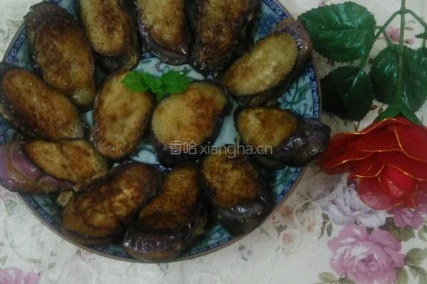 煎茄子片的做法图解7