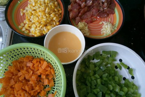 腊味杂疏炒饭的做法图解2