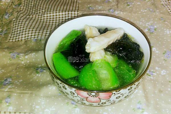 木耳丝瓜虾饺汤