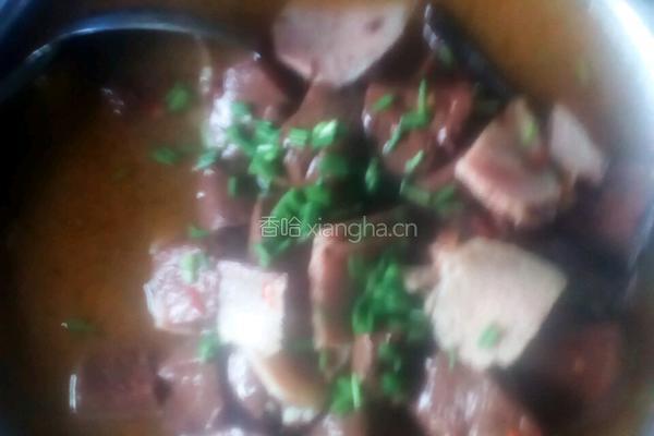 腊肉炖猪血的做法图解11