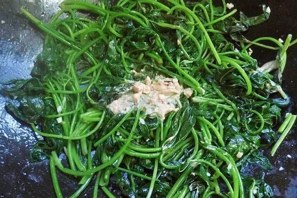 腐乳番薯叶的做法图解7