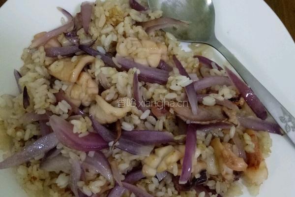 鱿鱼炒饭的做法图解6
