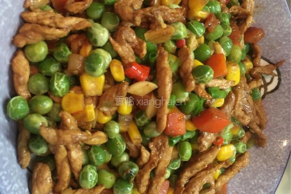 肉丝烧豌豆的做法图解3