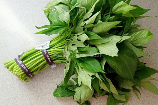 蒜香薯叶的做法图解1