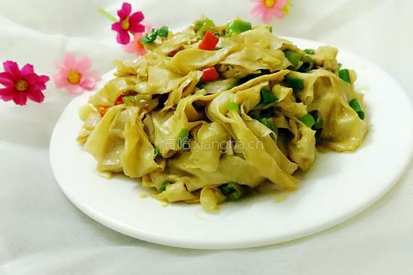 辣椒炒豆腐皮