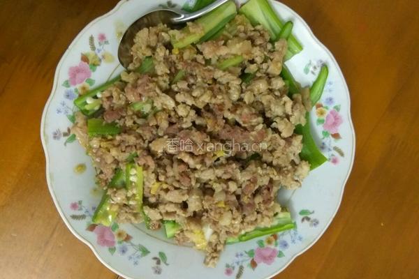 肉碎秋葵的做法图解4