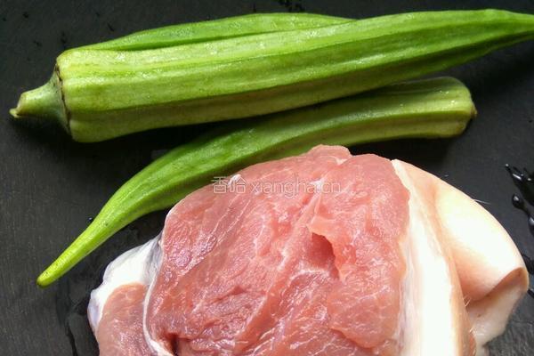 肉碎秋葵的做法图解1