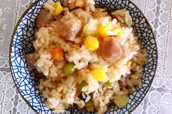 自制广式腊肠焖饭的做法图解6