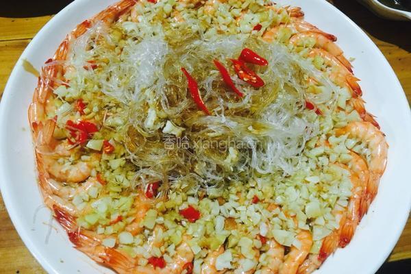 蒜蓉粉丝蒸虾的做法图解4
