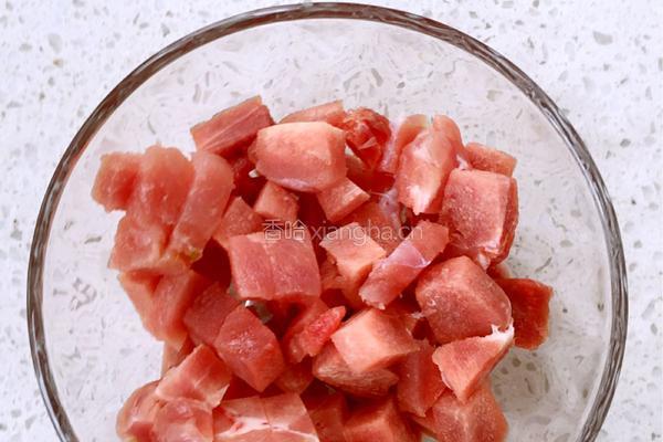 猪肉豆角丁打卤面的做法图解3