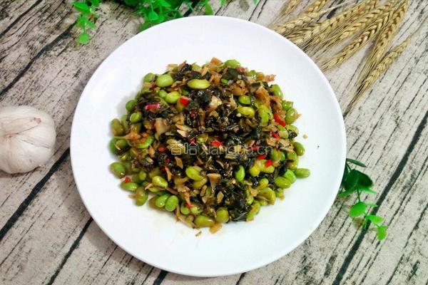 酸菜炒毛豆的做法图解7