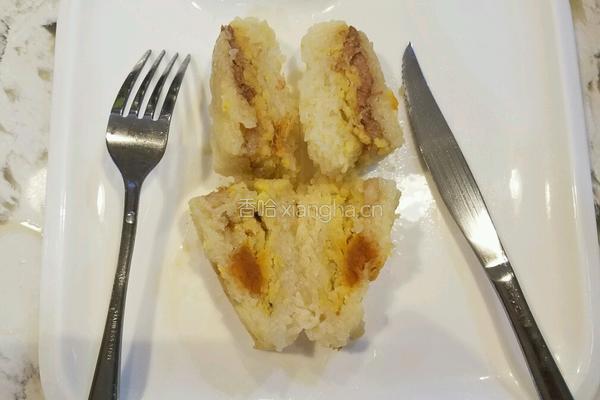 粽子 (猪肉咸蛋绿豆花生干贝虾米)的做法图解21