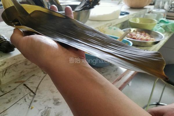 粽子 (猪肉咸蛋绿豆花生干贝虾米)的做法图解11