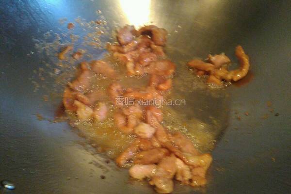 红辣椒杏鲍菇炒肉的做法图解3