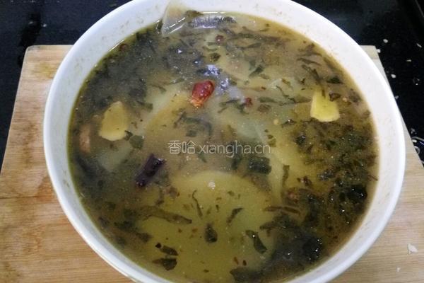酸腌菜土豆片汤 （攀西特色）的做法图解6