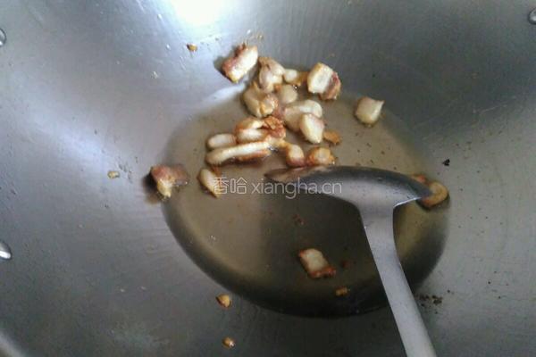 猪油渣炒蚕豆的做法图解4