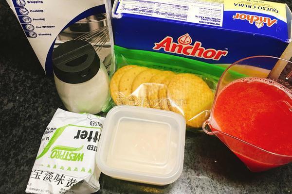 西瓜芝士蛋糕的做法图解1