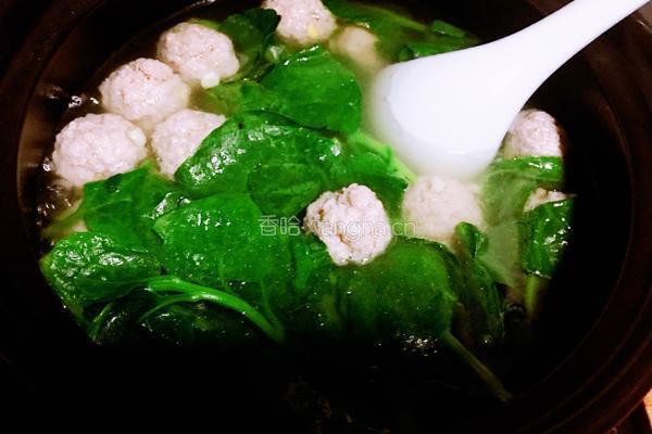 木耳菜肉丸汤的做法图解9