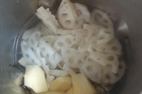 莲藕苹果汁的做法图解3