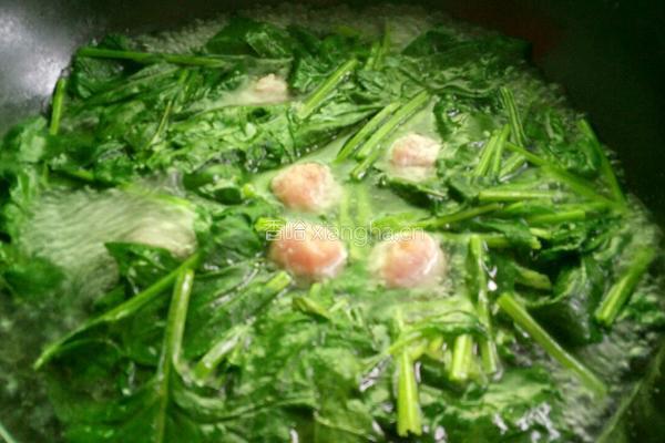 菠菜丸子汤的做法图解7